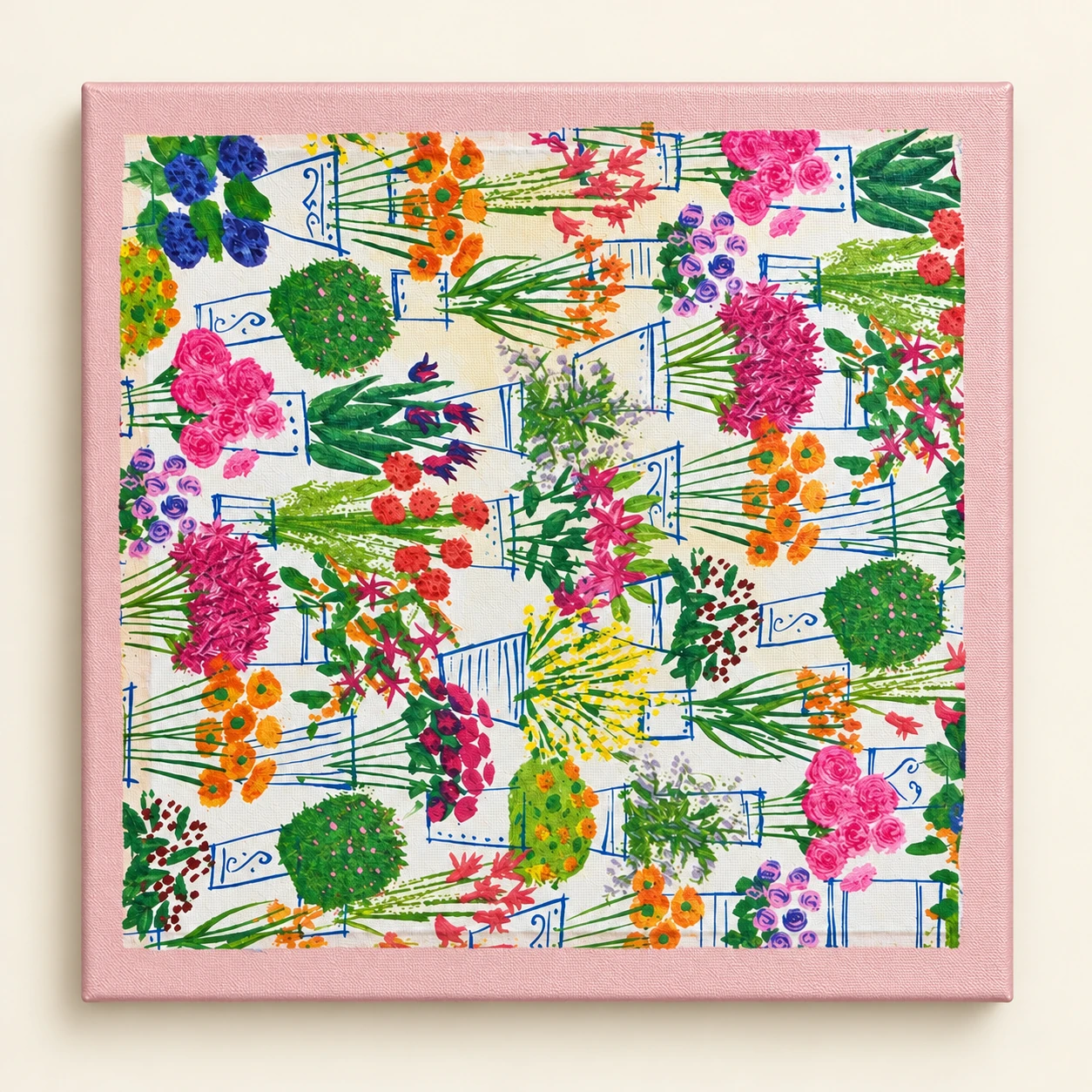 Un jardín de ramos · Rosa suave
