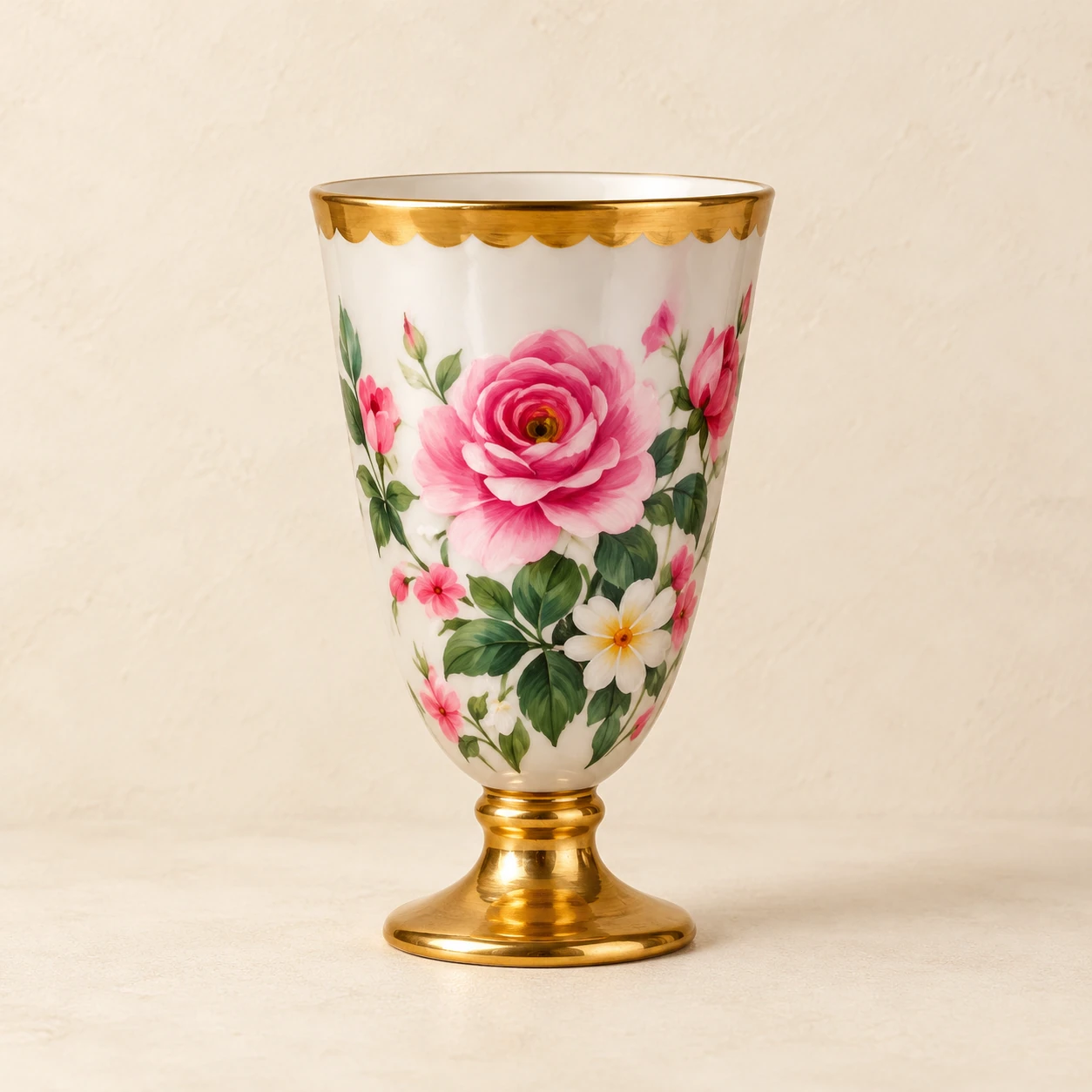 Copa con rosa