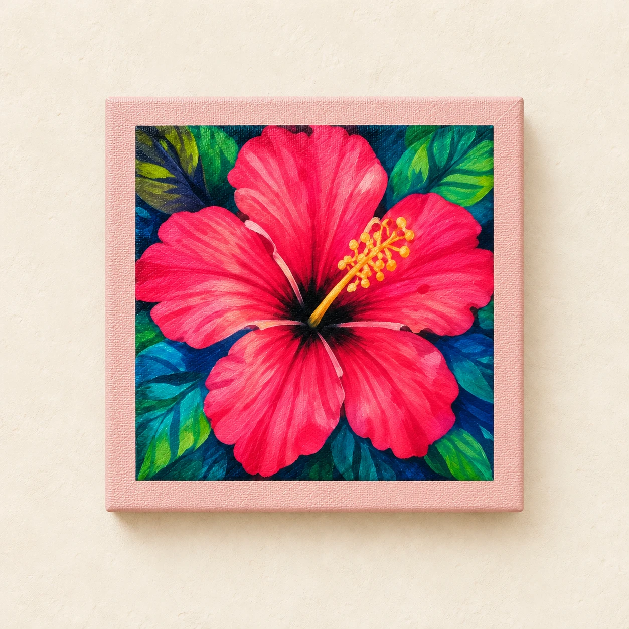 Hibisco tropical · Rosa suave